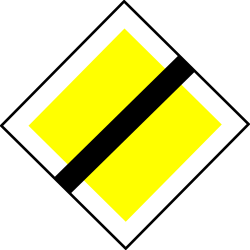 Ende der Vorfahrtstraße.