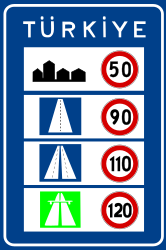 Nationale Geschwindigkeitsbegrenzungen.