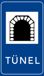 Beginn eines Tunnels.