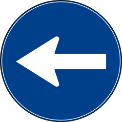 Links fahren vorgeschrieben.