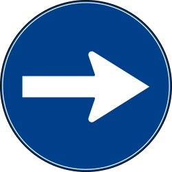 Rechts fahren vorgeschrieben.