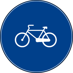 Vorgeschriebener Radweg.