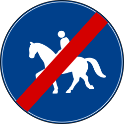 Ende des vorgeschriebenen Reitwegs.