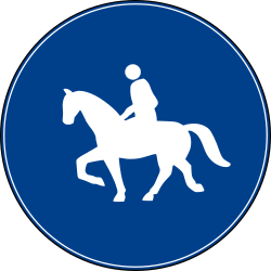 Vorgeschriebener Reitweg.