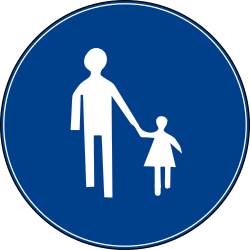 Vorgeschriebener Gehweg.