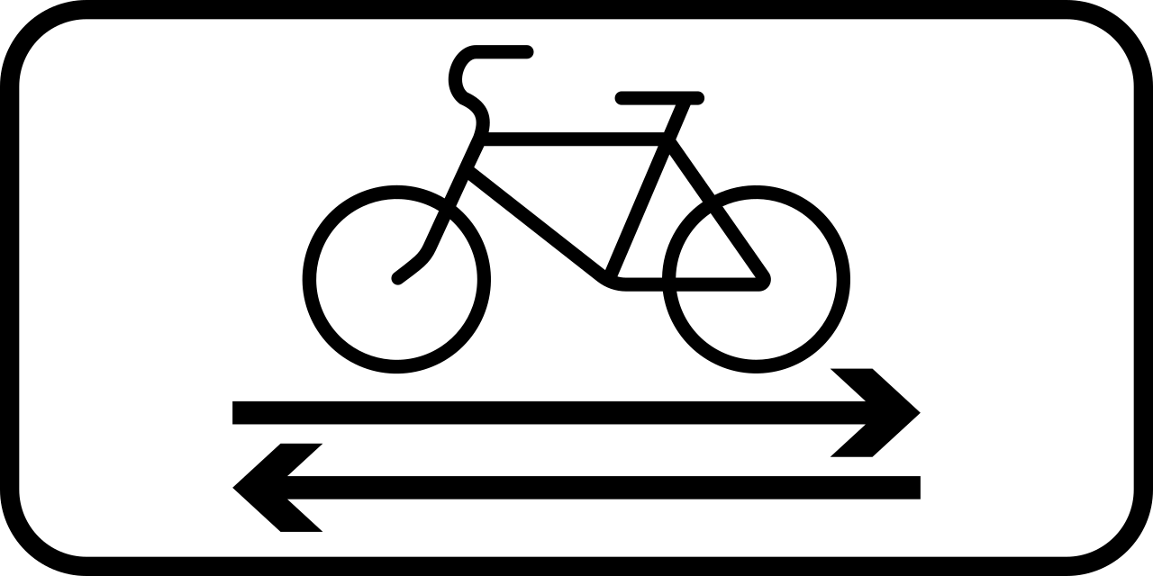 Fietsers uit beide richtingen.