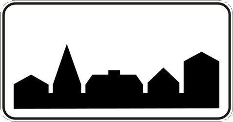 Begin van de bebouwde kom.