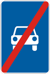 Einde van de autoweg.