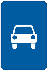 Begin van een autoweg.