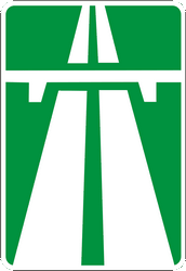 Begin van een autosnelweg.