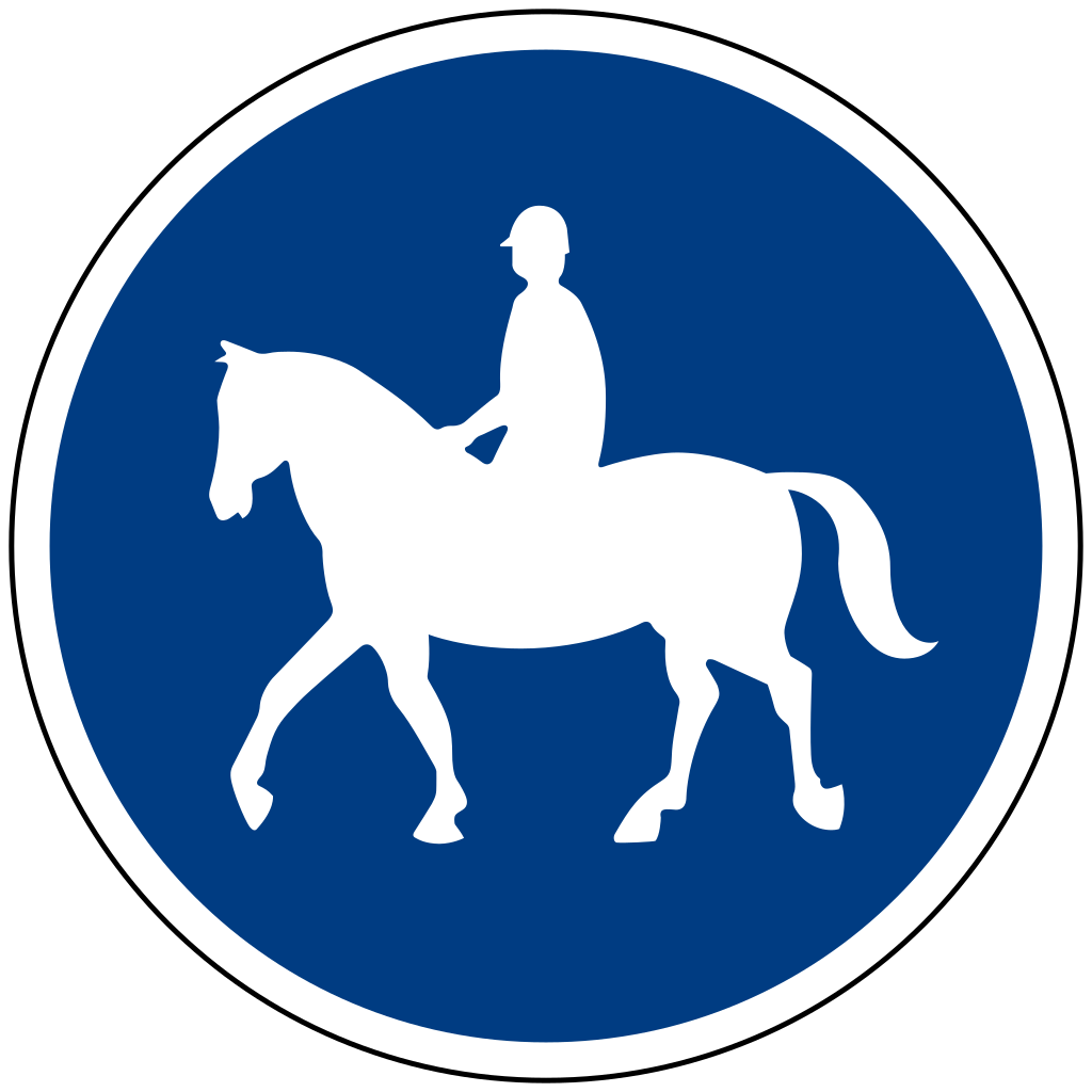 Vorgeschriebener Reitweg.