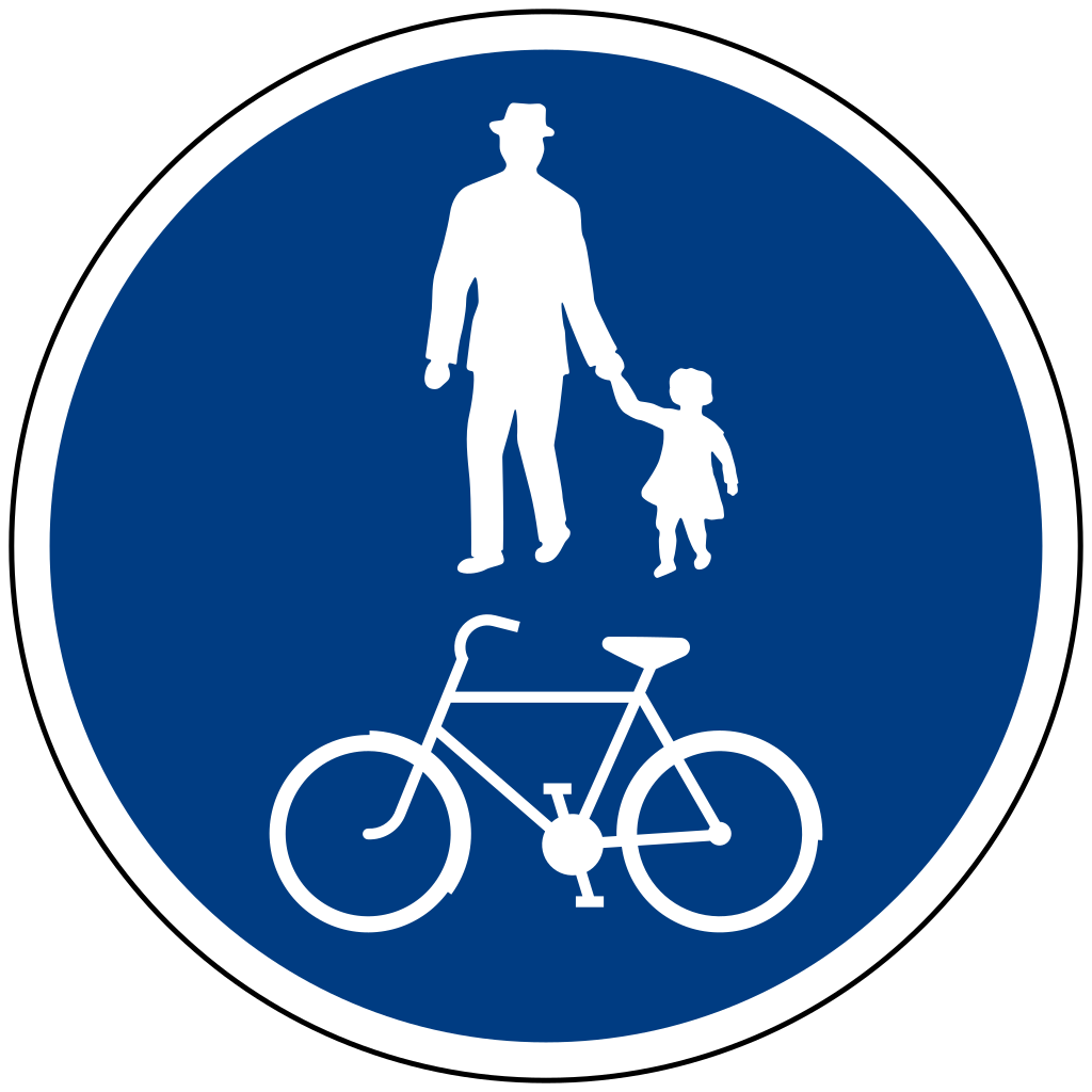 Gemeinsamer Geh- und Radweg vorgeschrieben.