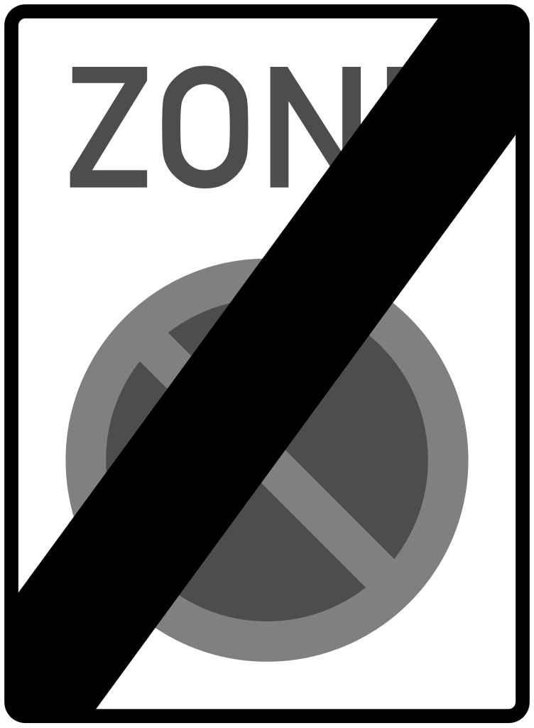 Ende der Parkverbotszone.