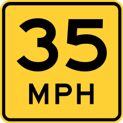 Advisory speed limit.