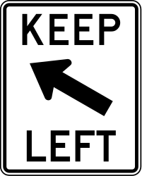 Pass obstacle on the left.