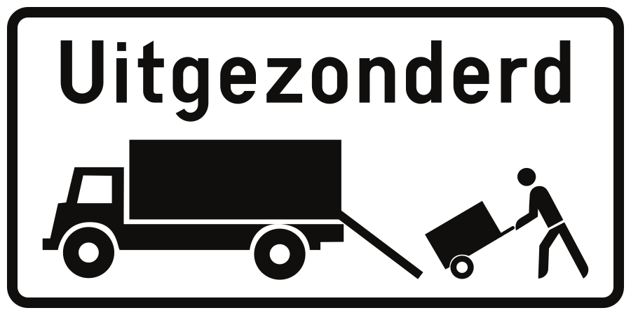 Leveringsvoertuigen toegestaan.