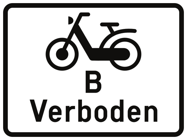 Verboden voor bromfietsen klasse B.