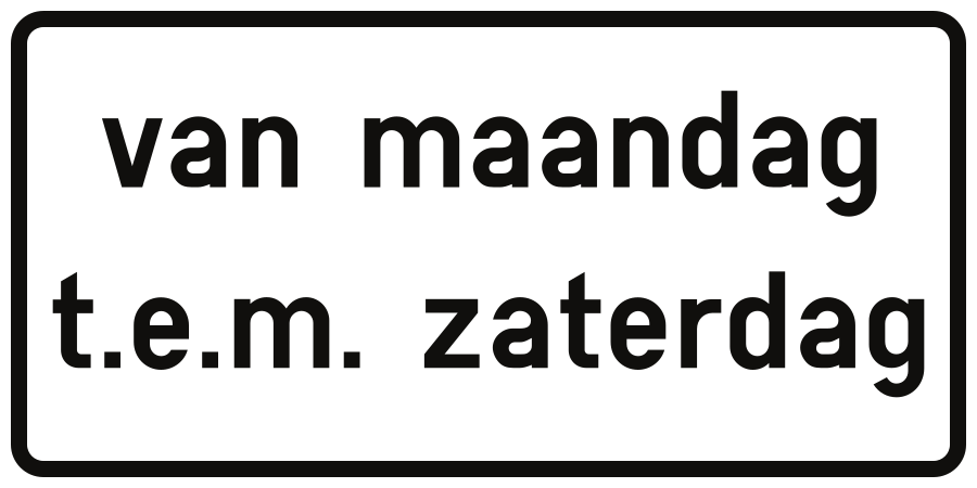 Op de aangegeven dagen.