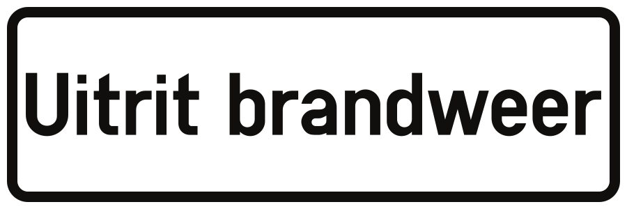 Uitrit voor brandweerwagens.