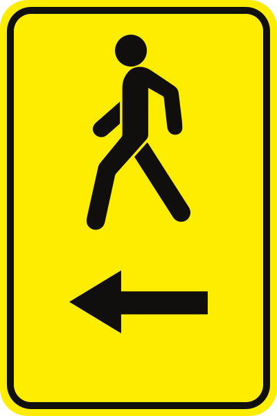 Omleiding voor voetgangers.
