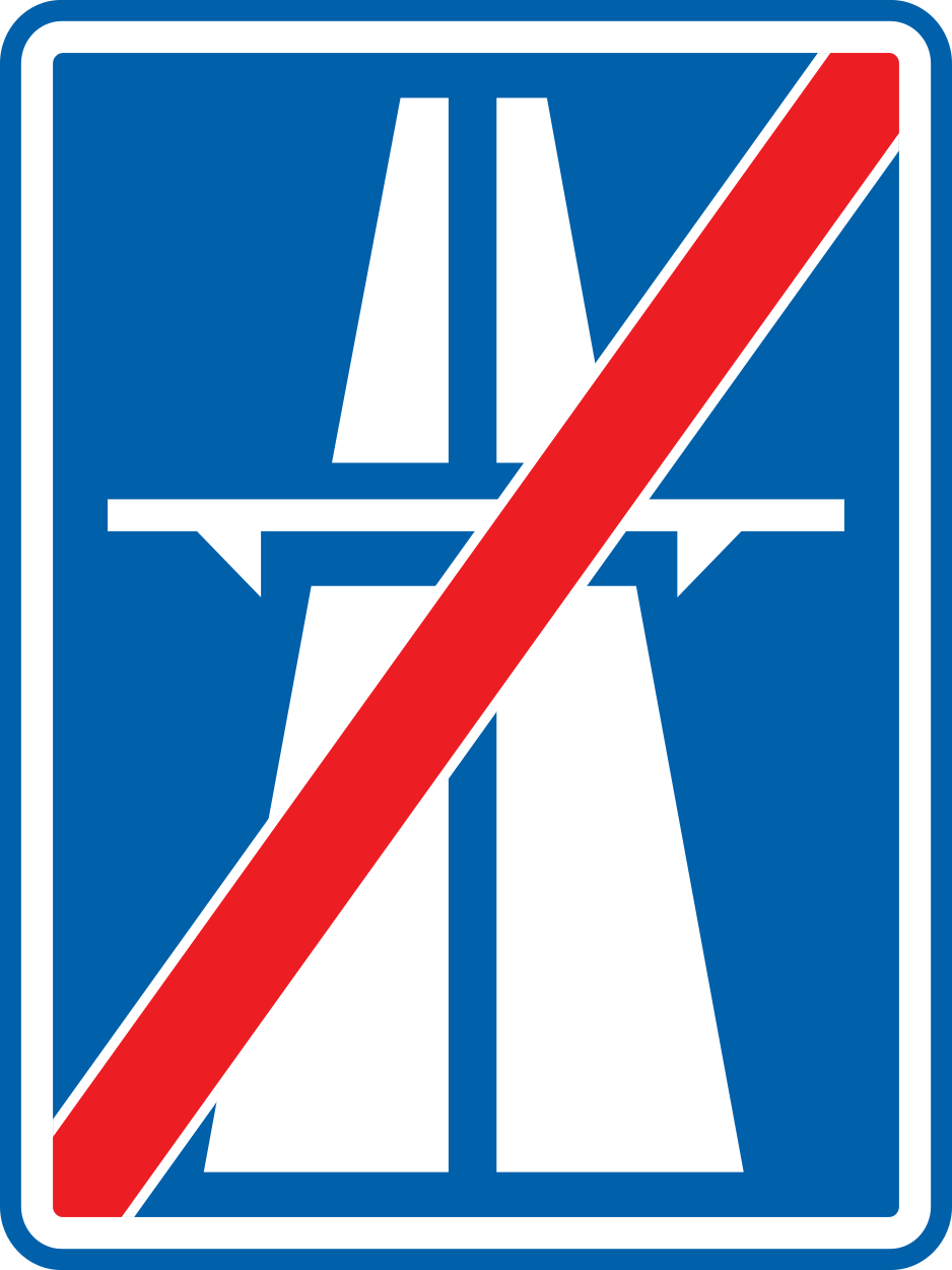 Einde van de autosnelweg.