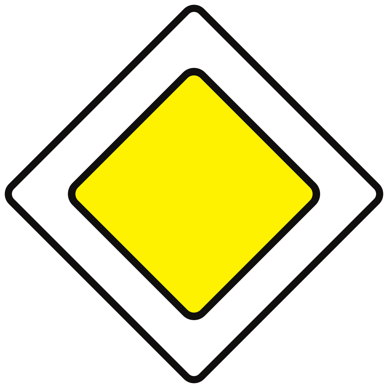 Öncelikli yol başlangıcı.