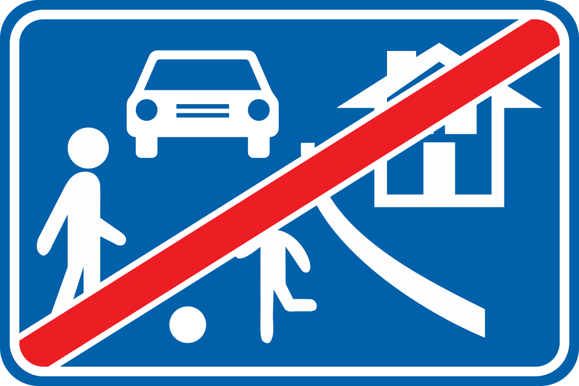 Einde van het woonerf.