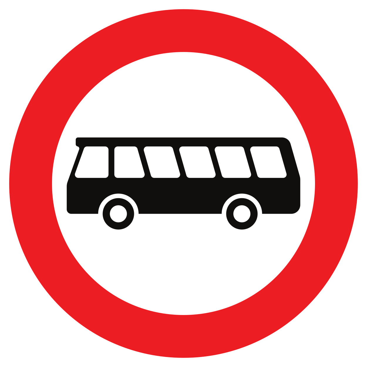 Bus interdits.