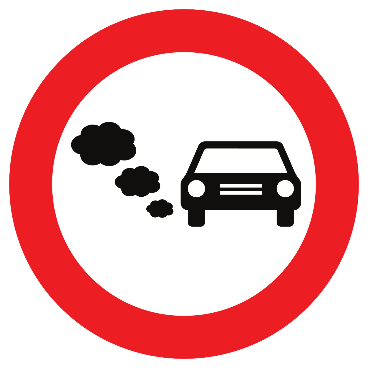 Véhicules polluants interdits.