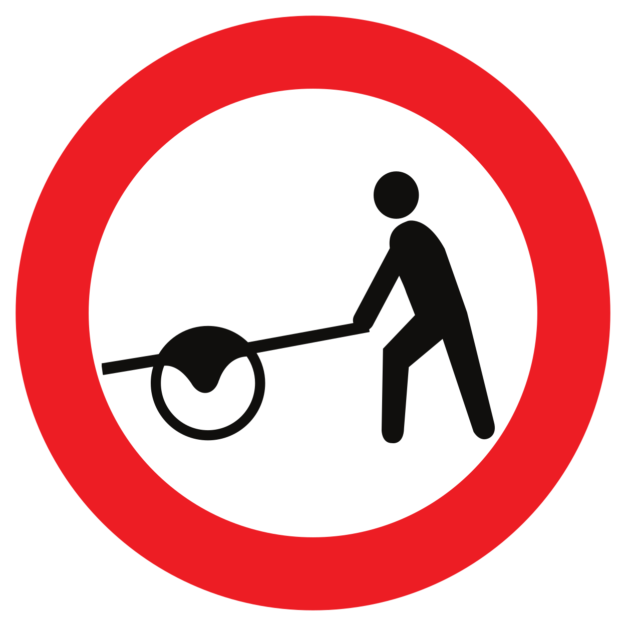Chariots à main interdits.