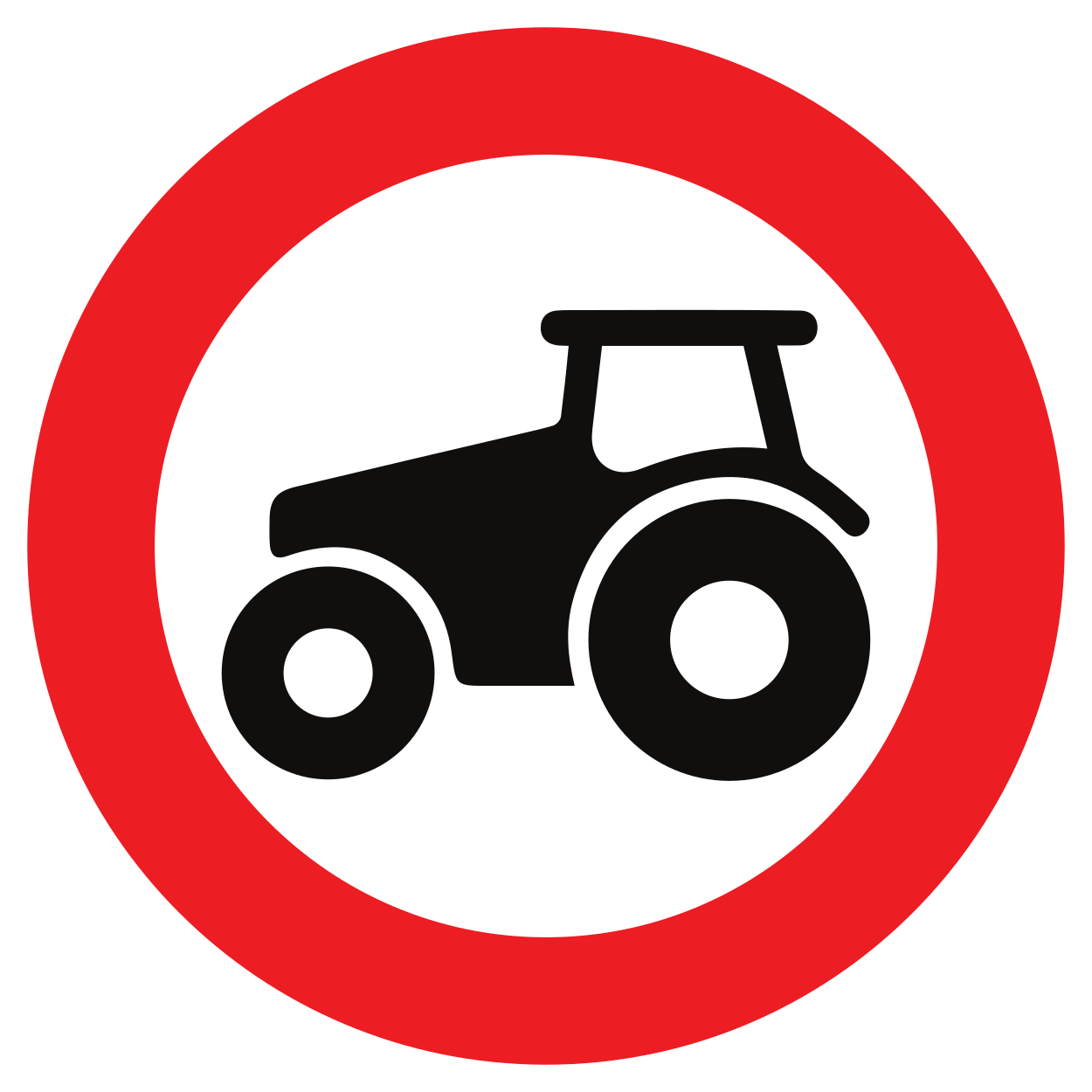 Tracteurs interdits.