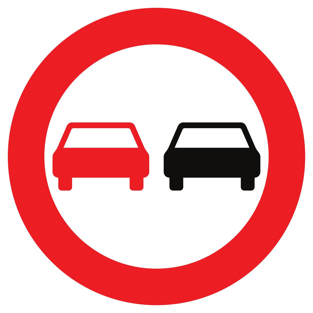 Dépassement interdit.