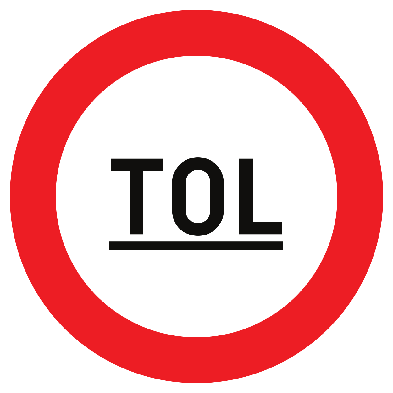 Entrée interdite sans paiement (route à péage).