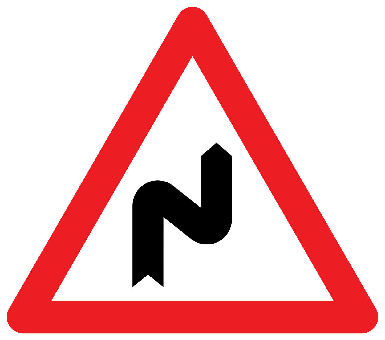 Çift viraj, önce sağ sonra sol.