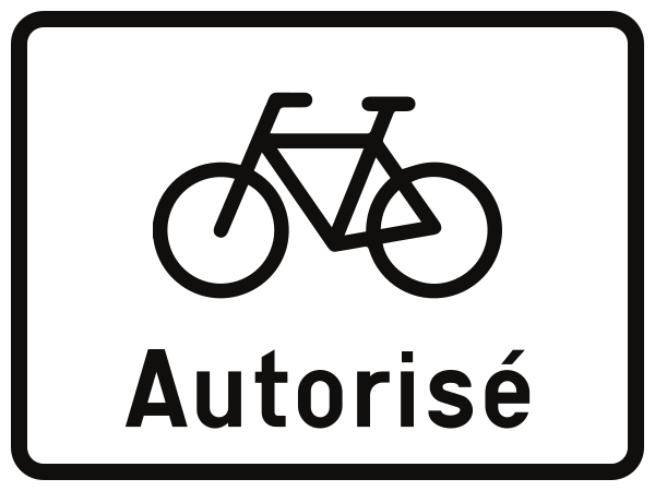 Fietsers toegestaan.