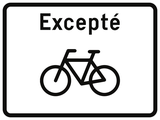 Fietsers toegestaan.