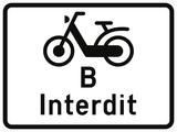 Verboden voor bromfietsen klasse B.