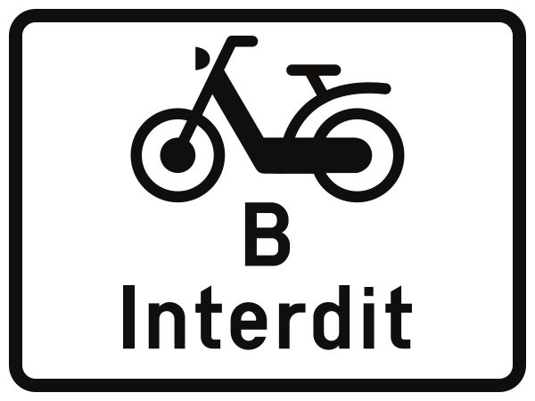 Verboden voor bromfietsen klasse B.
