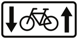 Fietsers in beide richtingen.