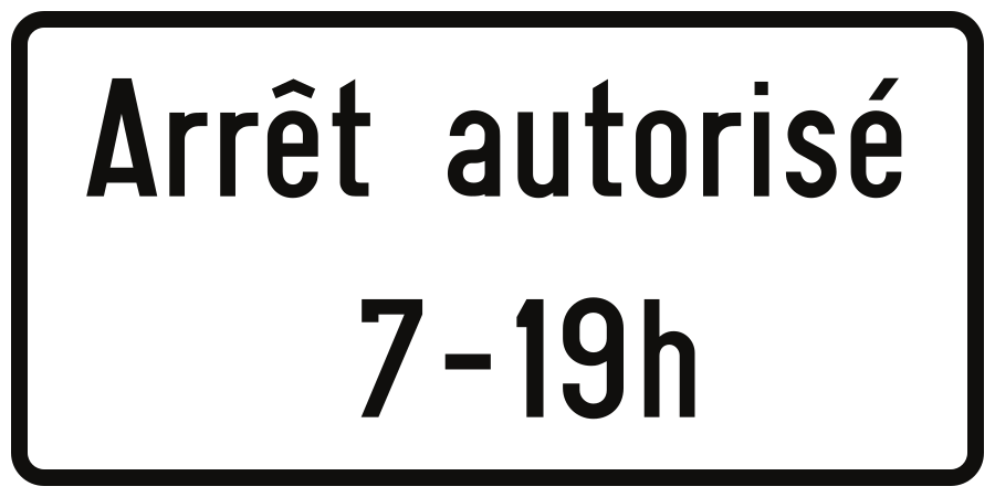 Stilstaan toegestaan tijdens de aangegeven tijd.