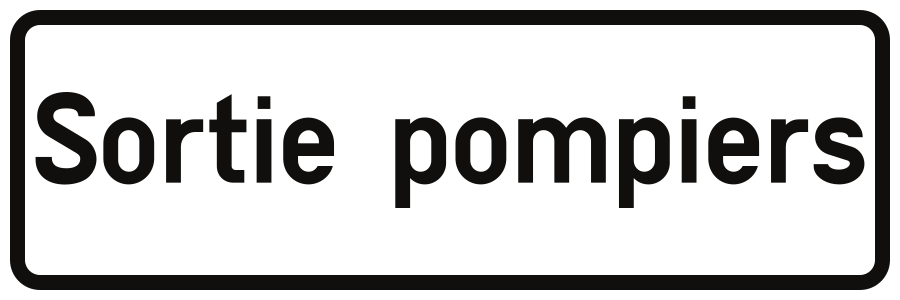 Uitrit voor brandweerwagens.