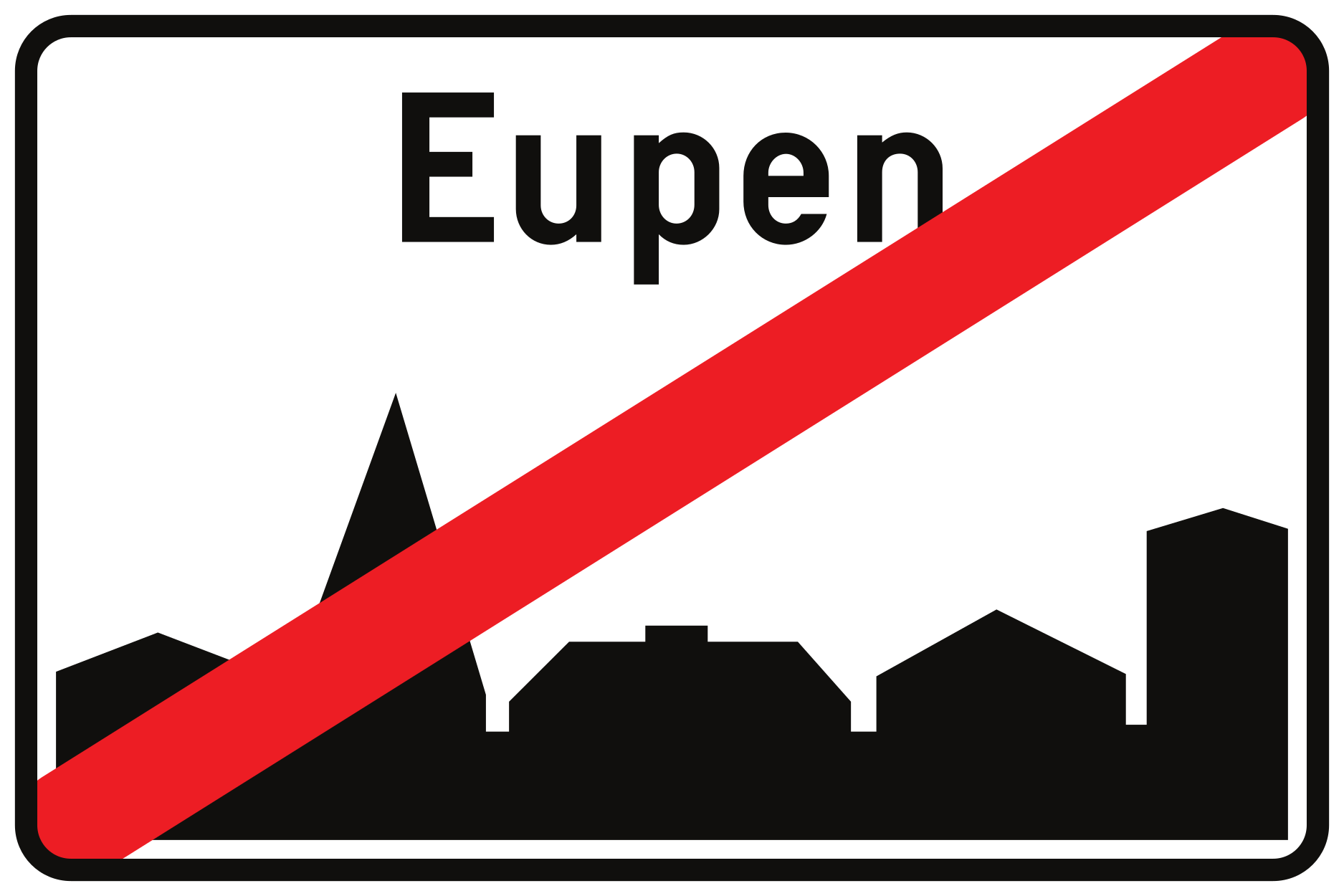 Einde van de bebouwde kom.