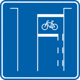 Opstelvak voor fietsers.