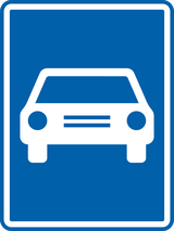 Begin van een autoweg.