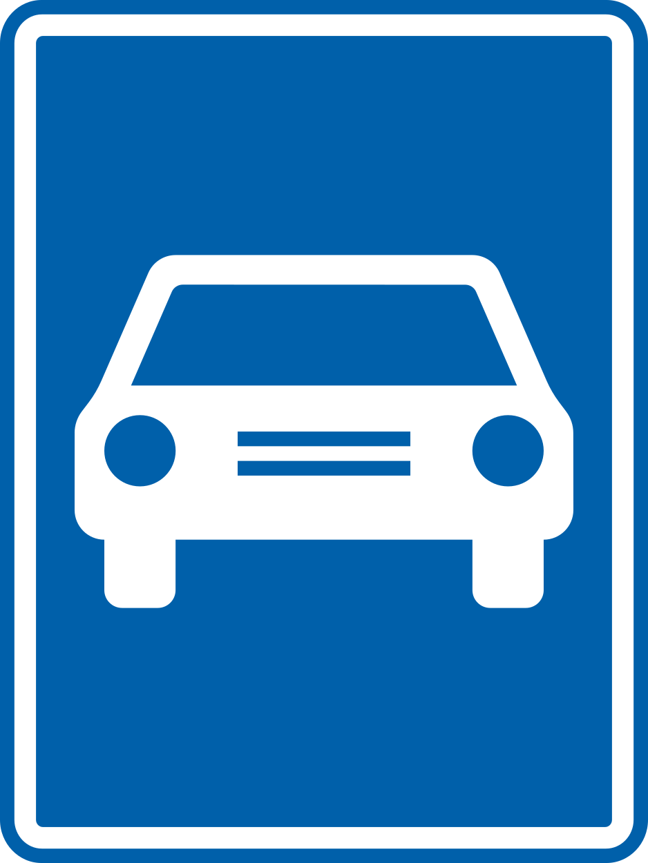Begin van een autoweg.