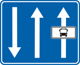 Rijstrook voor bussen.