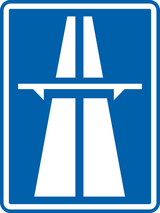 Begin van een autosnelweg.