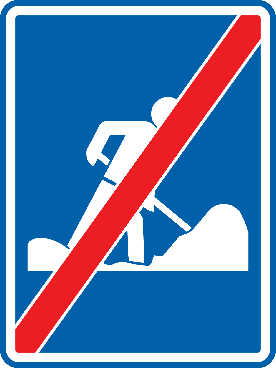 Einde van wegwerkzaamheden.