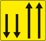 Overzicht van tijdelijke rijstroken.