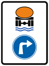 Verplichte route voor waterverontreinigende stoffen.
